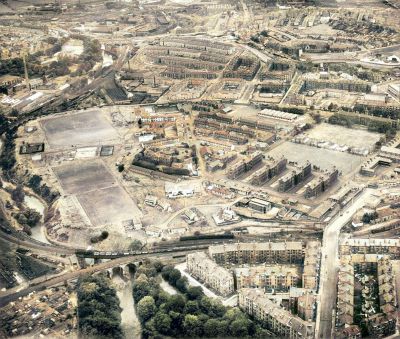 A Colourised View From The Air Of The Maryhill Barracks Gasgow Circa Mid 1940s
