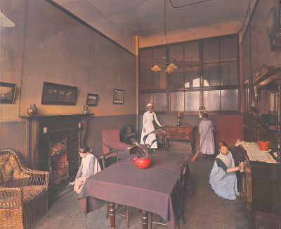 A Domestic Science Lesson at Canning Place Public School, Glasgow 1916
