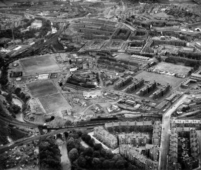 An aerial view of Maryhill Barracks Glasgow
