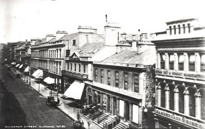 An almost unrecognisable photo of Buchanan Street, looking north from Argyle Street, c.1873.
