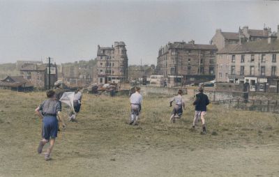 Boys Playing, View Looking Towards Maryhill Road at The Butney, Glasgow  August 1958
