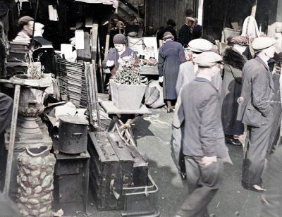 Bric à brac at the Barras Market  1939
