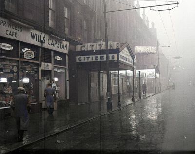 Colourised Version Of Photo Of The Citizens Theatre Glasgow 1961
