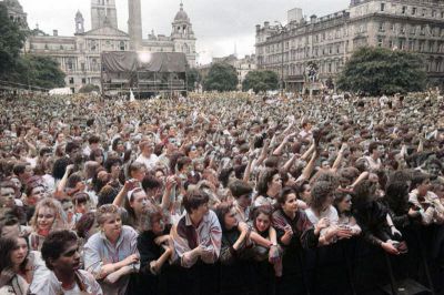 Fifty Thousand  Music Fans In George Square for the Glasgow’s Big Day concert, Glasgow June 1990

