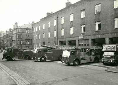 Fire Station on Kelbourne Street Glasgow 1965
