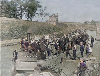 Forth and Clyde Canal Lambhill at Balmore Road  near the Stables, Glasgow late 1800s

