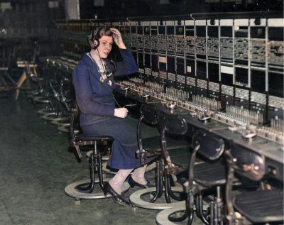 Glasgow Central Telephone Exchange, on the Night of Saturday, March 1st, Glasgow 1941

