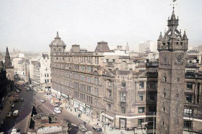 Glasgow Cross looking west along Argyle Street, Glasgow  1960s.
