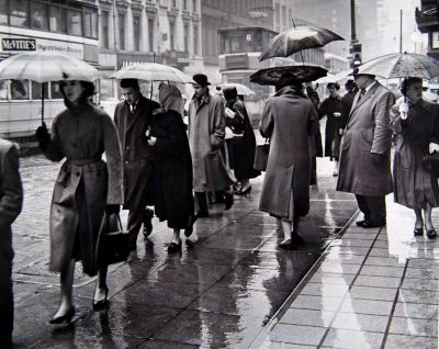 Glasgow in the rain, 9th May 1957
