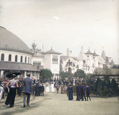 Glass Magic Lantern Slide Canadian Buildings Glasgow Exhibition 1901
