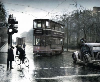 Great Western Road At Kirklee Road, Glasgow  1937
