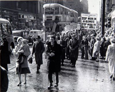 H-Bomb Protest March On Sauchiehall Street Glasgow 1959
