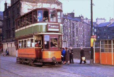 Hawthorn Street  at the corner of Springburn Road, Glasgow early 1960s.
