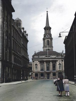 Ingram Street, looking north along Hutcheson Street, Glasgow 1955
