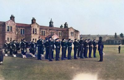 Inside Maryhill Barracks Looking Towards The Main Gate Entrance On Maryhill Road, Glasgow Early to Mid 20th Century
