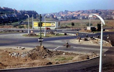 Kilbowie Roundabout, Clydebank, being constructed,  1959
