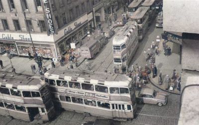 Looking Down At Argyle Street, Glasgow 1955
