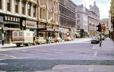 Looking along Gordon Street from the corner of Union St Glasgow 1974
