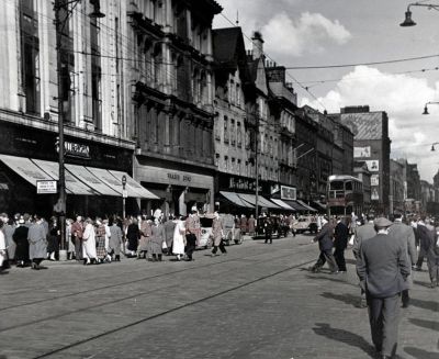 Looking east along Argyle Street, Glasgow  1955
