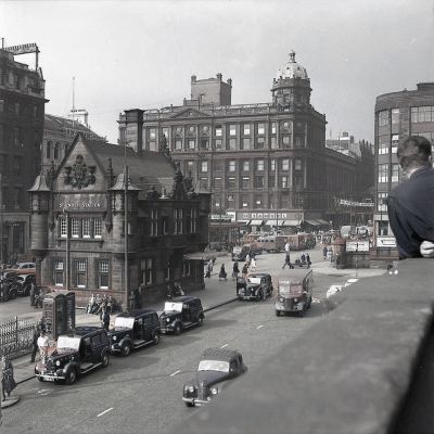 Looking over the Balcony of St Enoch Station towards Buchanan Street, Glasgow Mid 1950s
