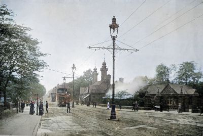 Magnificent Photograph Showing Great Western Road Looking Towards The Botanic Gardens On Queen Margaret Drive, Glasgow Early 1900s
