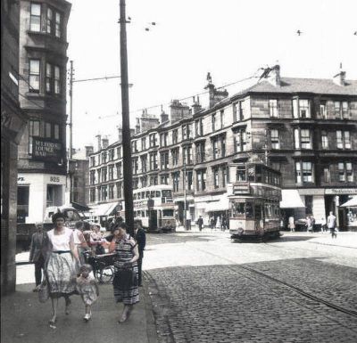 Maryhill Road at Bilsland Drive, Glasgow Late 1950s Early 1960s
