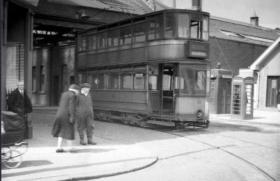 Maryhill Tram Depot At Maryhill Road Glasgow Circa Late 1950s
