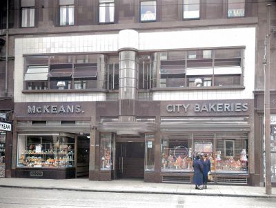 McKeans Butchers and the City Bakeries, 276-280 St George’s Road, St George’s Cross,  Glasgow 1939
