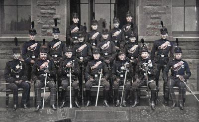 Officers of the 1st Battalion Cameronians taken at Maryhill Barracks Glasgow 1913

