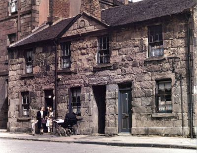Old Houses in Burgher Street near Parkhead Cross, Glasgow 1955
