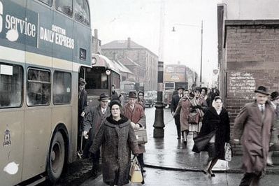 Passengers Departing A Bus On Parliamentary Road, Glasgow  1963
