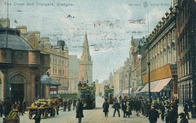 Postcard view of the Trongate, Glasgow 1906
