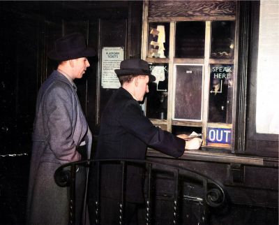 Queen Street Station Ticket Booth, Glasgow 1949
