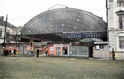 Queen Street Station in a being modernised, Glasgow 1968

