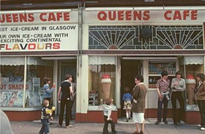 Queens Cafe, Victoria Road , Glasgow 1970s
