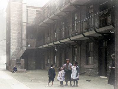 Rear of King St Model Dwelling Houses Calton,  Glasgow 1902
