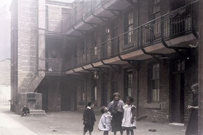 Rear of King Street Model Dwelling Houses (Millroad Street), Calton, Glasgow Circa 1902
