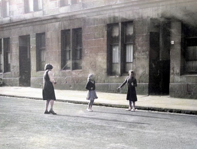 Skipping Ropes on Dalmally Street,  Maryhill Glasgow  1960
