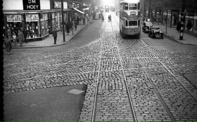 St Georges Cross looking east along New City Rd, Maryhill Glasgow Late 1950s
