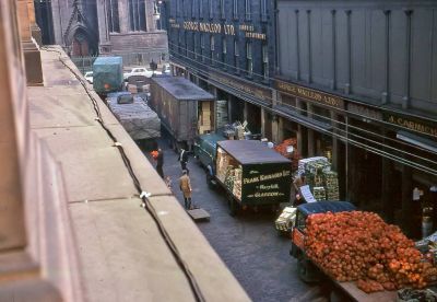 The Fruit Market at Candleriggs, looking towards Ingram Street, 1969
