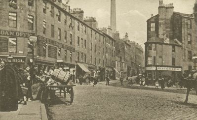 The High Street at its junction with George Street and Duke Street, late 19th century.
