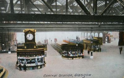 The flowing concourse of Glasgow Central Station as it was in c.1908.
