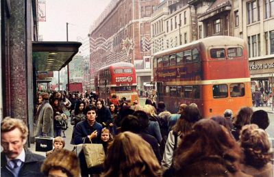 The last Saturday before Christmas on Argyle Street, Glasgow 1972.
