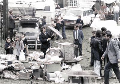 Trading in the Rain at Springburn Market, Glasgow  1974
