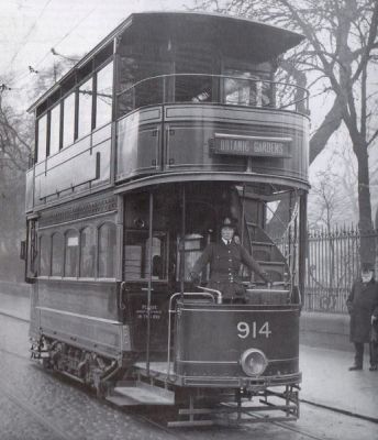 Tram At The Botanic Gardens On Great Western Road Glasgow Early 1900s
