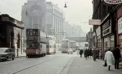 Trams in the Trongate, Glasgow September 1960
