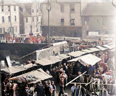 Very Busy Day At The Barras Market Glasgow early 1920s
