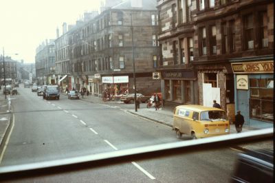 View From A Bus Of Maryhill Road At Eastpark Home Looking Towards Bilsland Drive Glasgow Circa Mid 1970s
