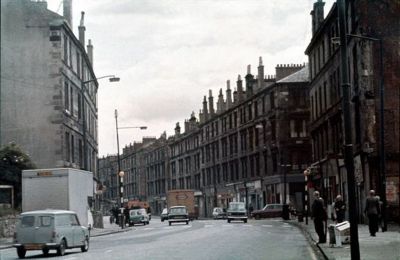 View Looking Along Maryhill Road Glasgow 1974
