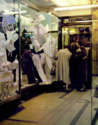 Window Shopping at Jax Stores in Union Street, Glasgow  1955
